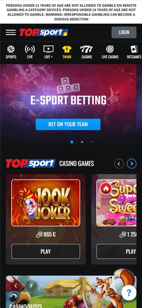 Topsport casino mobile